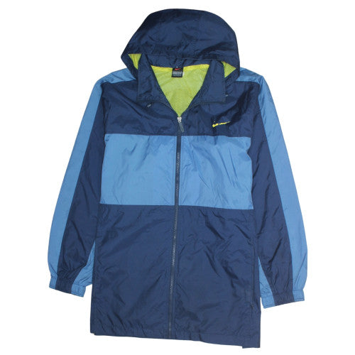Nike Mens Blue XL Windbreaker Jacket Lightweight Hooded Sportswear