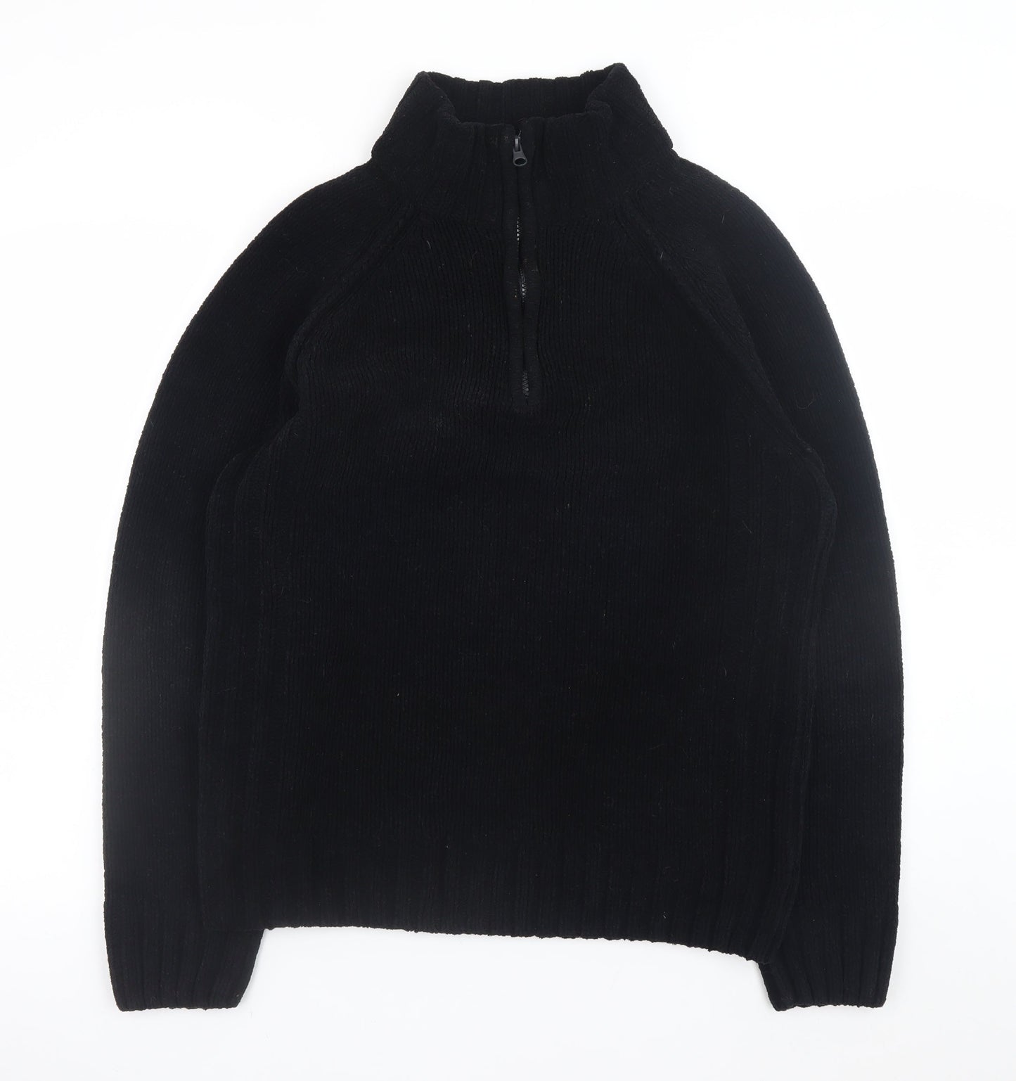 Dissident Men’s Black 1/2 Zip Knit Sweatshirt Size L Regular Fit