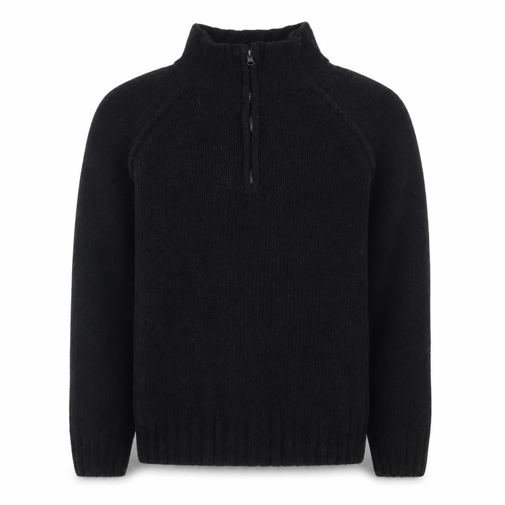 Dissident Men’s Black 1/2 Zip Knit Sweatshirt Size L Regular Fit