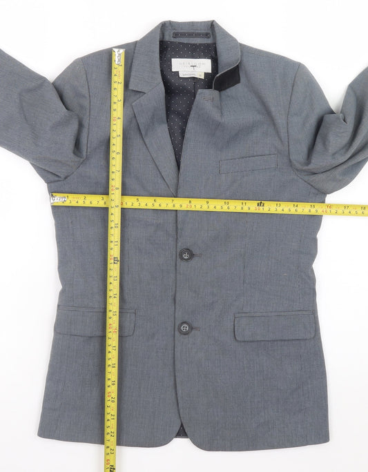 John Lewis Boys Grey Single Breasted Blazer 10 Years Regular Fit Formal Jacket