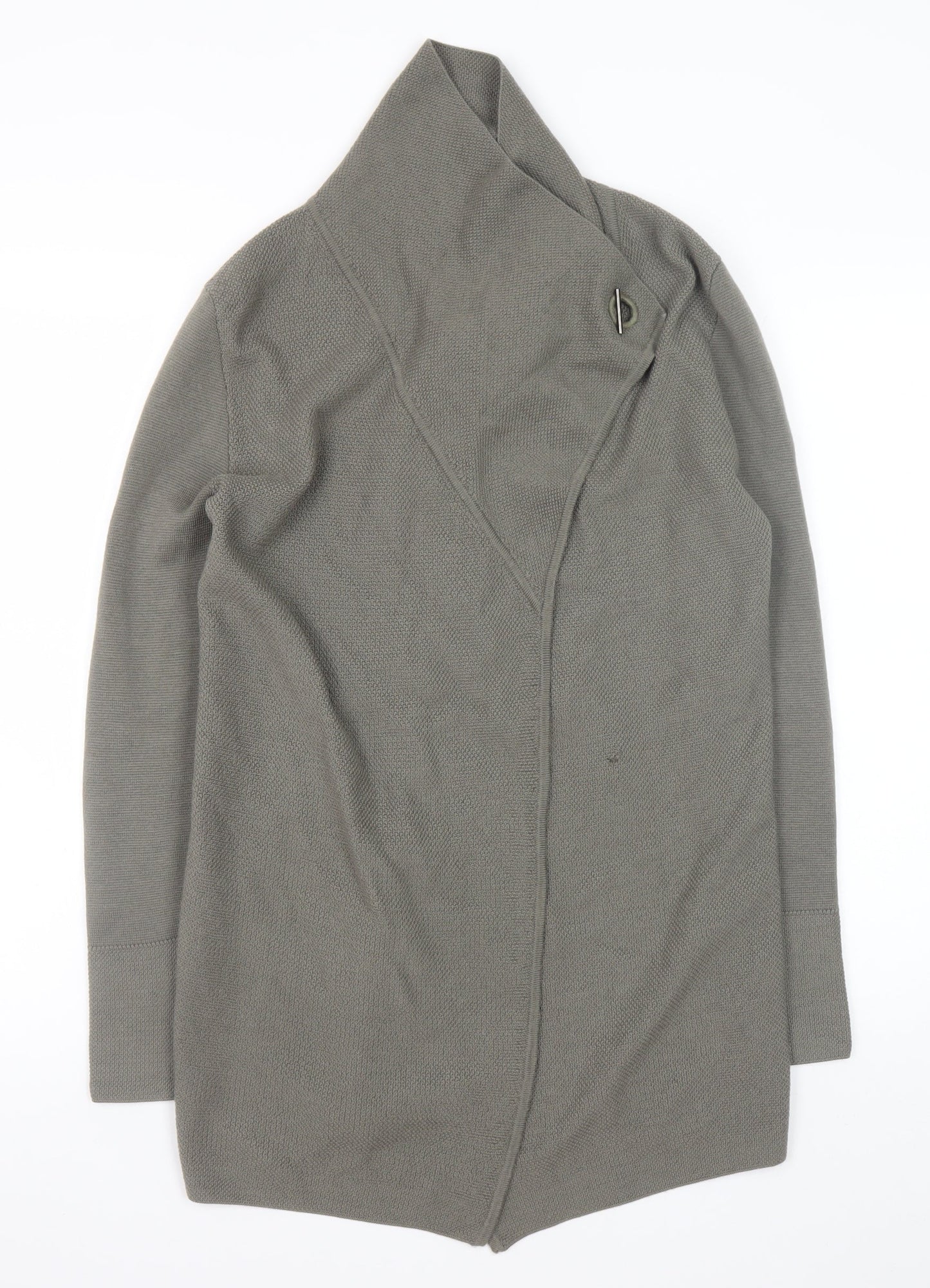 Jigsaw Women’s Grey Wool High Neck Cardigan Size S
