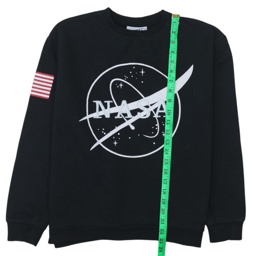 NASA Black Women's Sweatshirt Size M Crew Neck Pullover