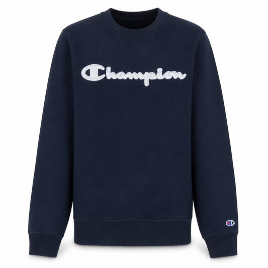 Champion Men's Blue Embroidered Logo Pullover Sweatshirt Size S