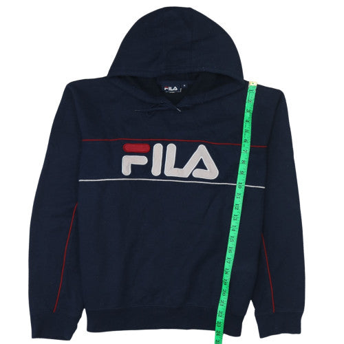 FILA Mens Blue Pullover Hoodie M Regular Fit Logo Sportswear