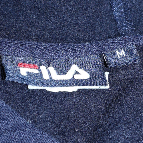FILA Mens Blue Pullover Hoodie M Regular Fit Logo Sportswear