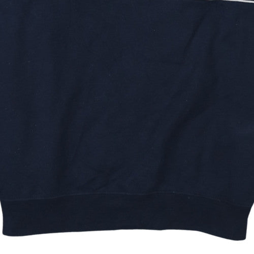 FILA Mens Blue Pullover Hoodie M Regular Fit Logo Sportswear