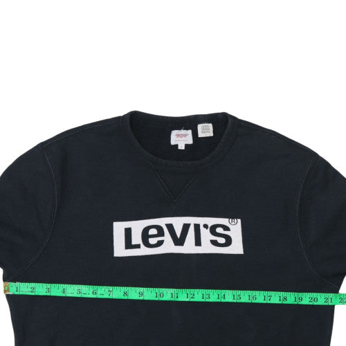Levi's Men's Black Logo Pullover Sweatshirt Size M Crew Neck