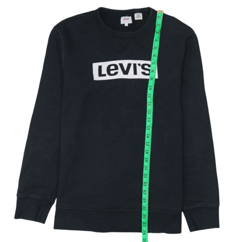 Levi's Men's Black Logo Pullover Sweatshirt Size M Crew Neck