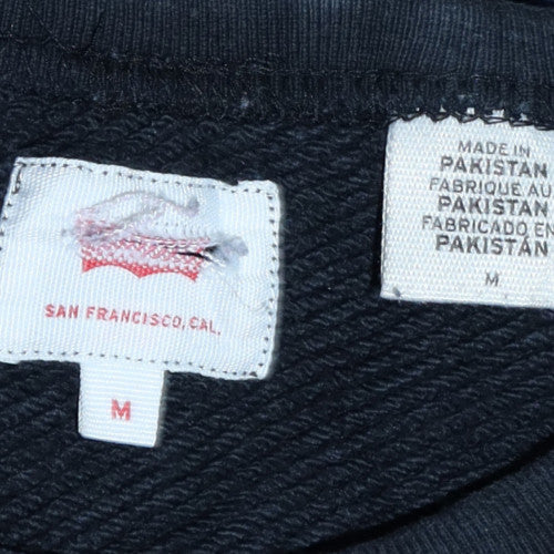 Levi's Men's Black Logo Pullover Sweatshirt Size M Crew Neck