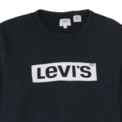 Levi's Men's Black Logo Pullover Sweatshirt Size M Crew Neck