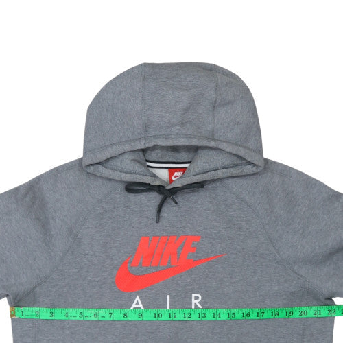 Nike Mens Grey Pullover Hoodie Medium with Logo Graphic