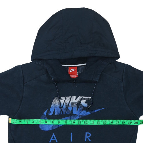 Nike Men's Blue Pullover Hoodie S Regular Fit Graphic Sportswear