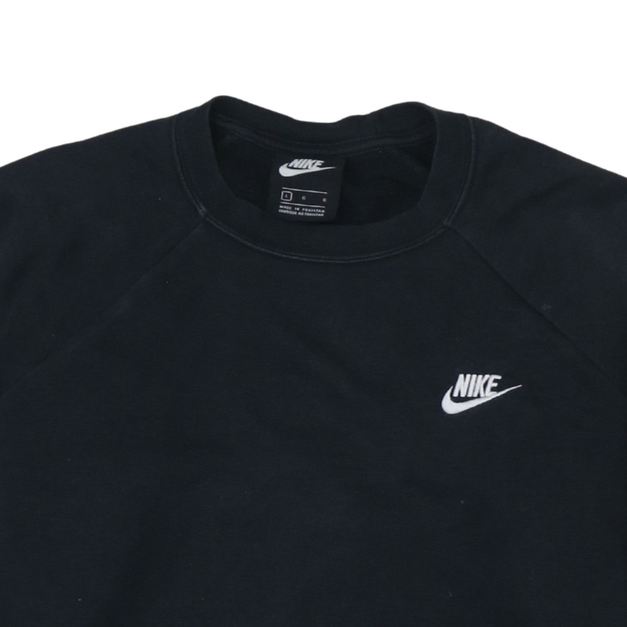 Nike Women Black Large Pullover Crew Neck Sweatshirt