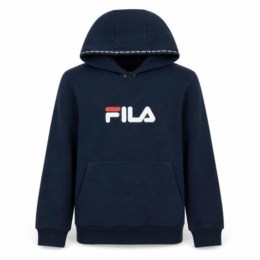Fila Boys Navy Blue Pullover Hoodie 13-15 Years Logo Design