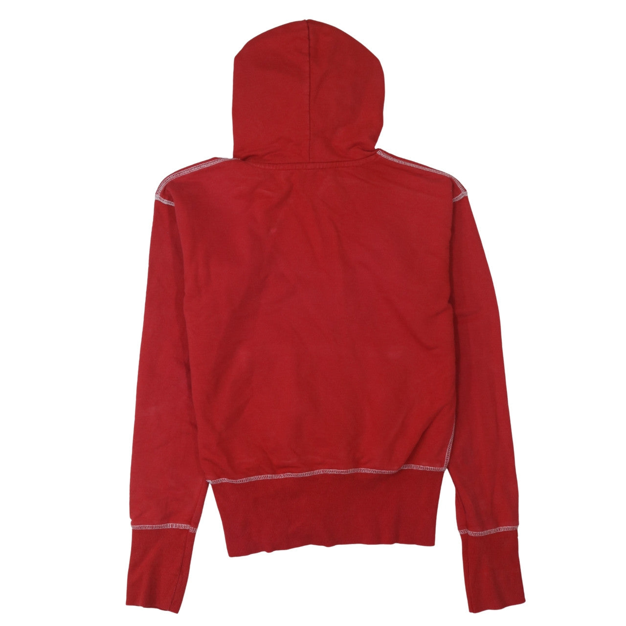 Superdry Red Pullover Hoodie Womens Size 8 Cotton Casual Sweatshirt