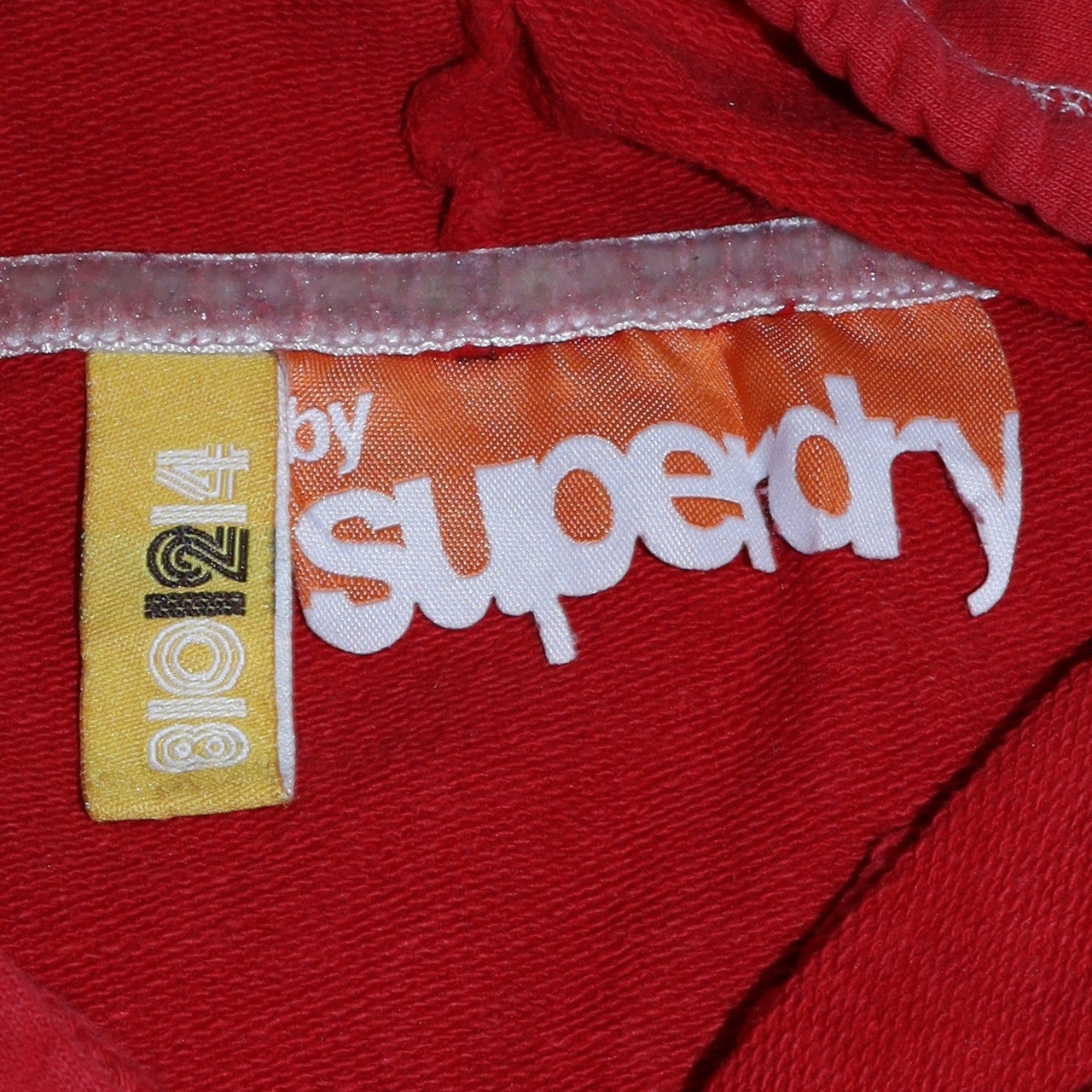 Superdry Red Pullover Hoodie Womens Size 8 Cotton Casual Sweatshirt