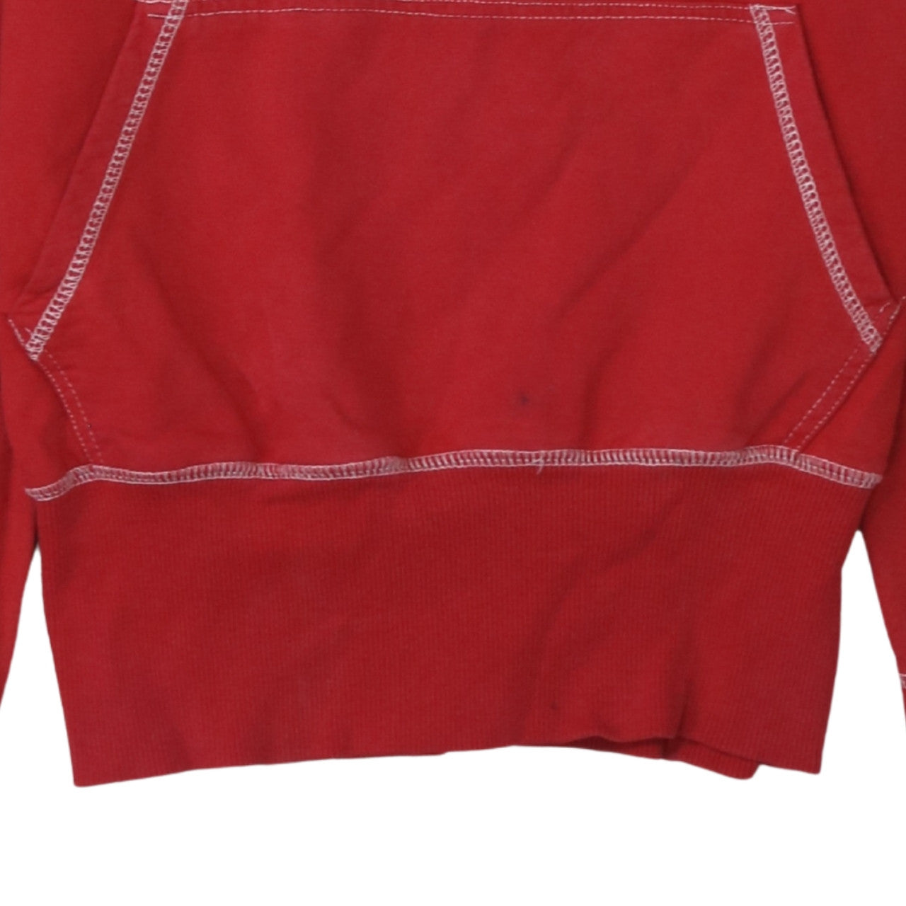 Superdry Red Pullover Hoodie Womens Size 8 Cotton Casual Sweatshirt