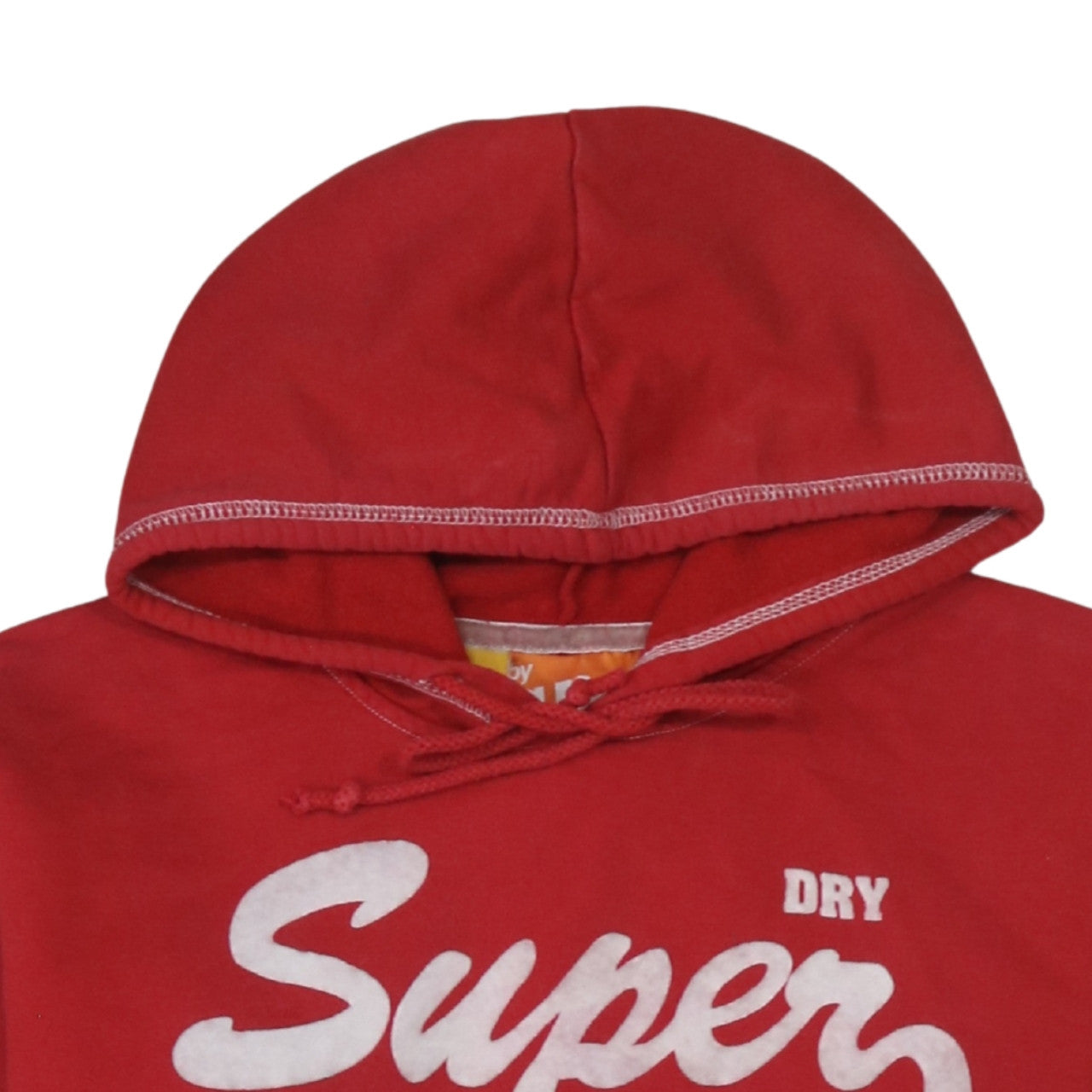 Superdry Red Pullover Hoodie Womens Size 8 Cotton Casual Sweatshirt