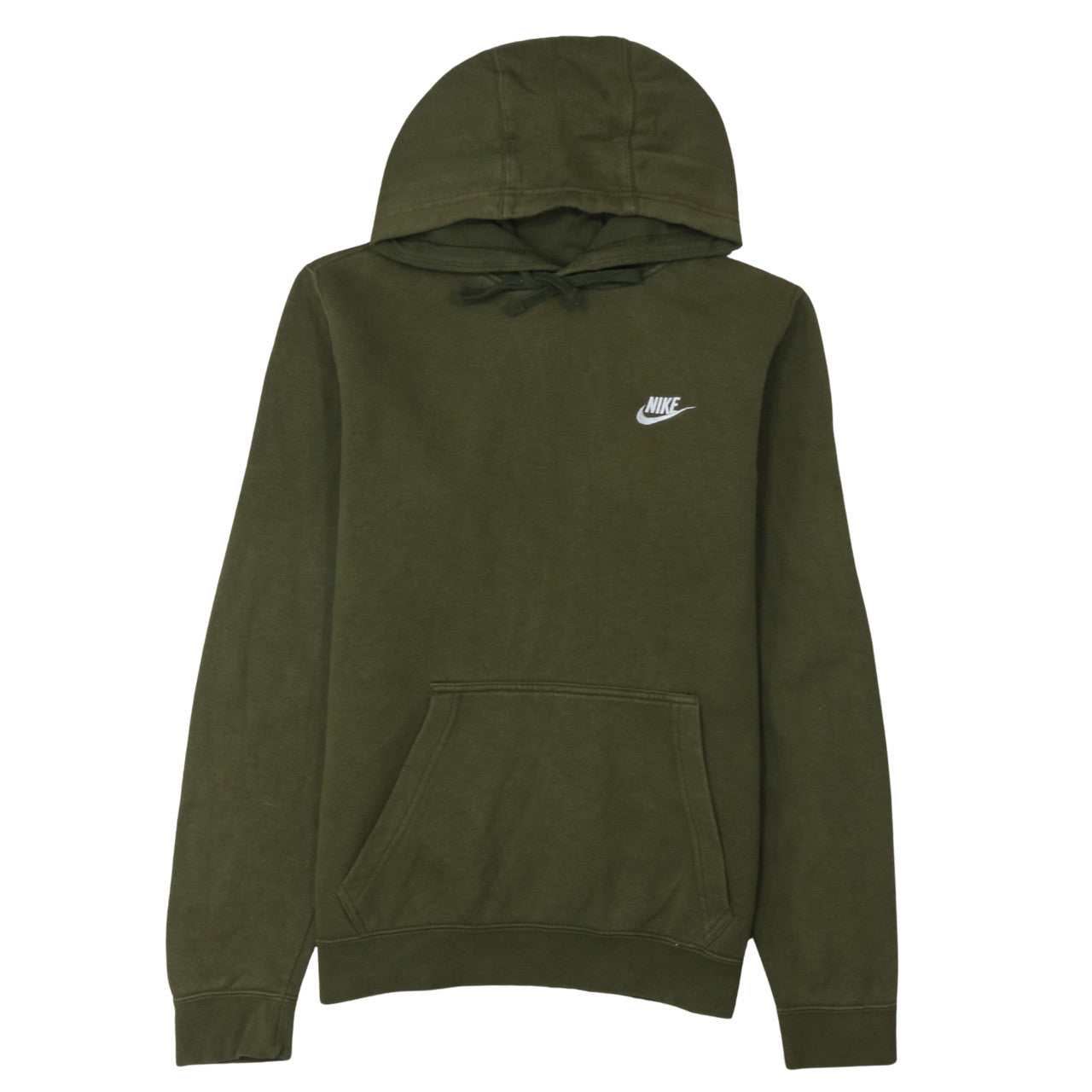 Nike Men Green Pullover Hoodie Small Regular Fit Fleece Sweatshirt
