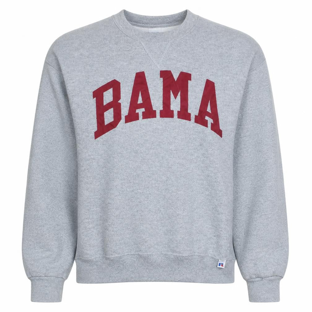 Russell Athletic Womens Grey BAMA Crew Neck Pullover Sweatshirt Size M