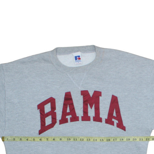 Russell Athletic Womens Grey BAMA Crew Neck Pullover Sweatshirt Size M