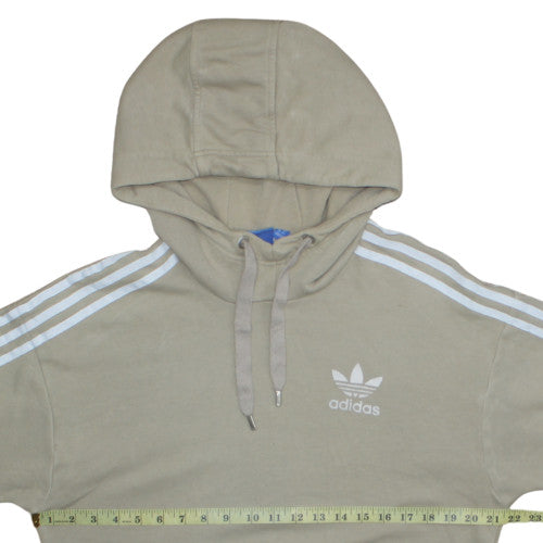 Adidas Womens Beige Pullover Hoodie Small Hooded Sweatshirt