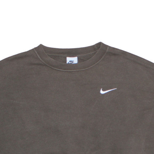 Nike Womens Brown Crew Neck Pullover Sweatshirt Size M