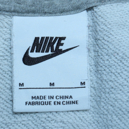 Nike Men's Grey Pullover Hoodie M Regular Fit Fleece Sportswear