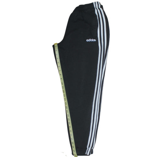 Adidas Women's Black Jogger Trousers M Sports Striped Fleece