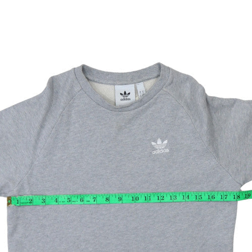 Adidas Mens Grey Pullover Sweatshirt XS Crew Neck Fleece