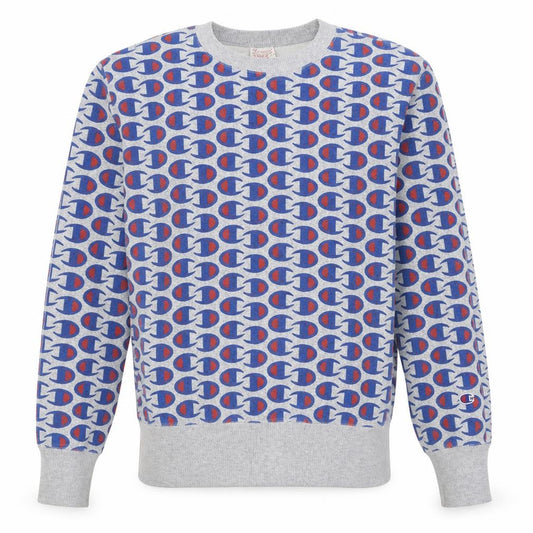 Champion Men's Grey Logo Reverse Weave Sweatshirt Size L Pullover