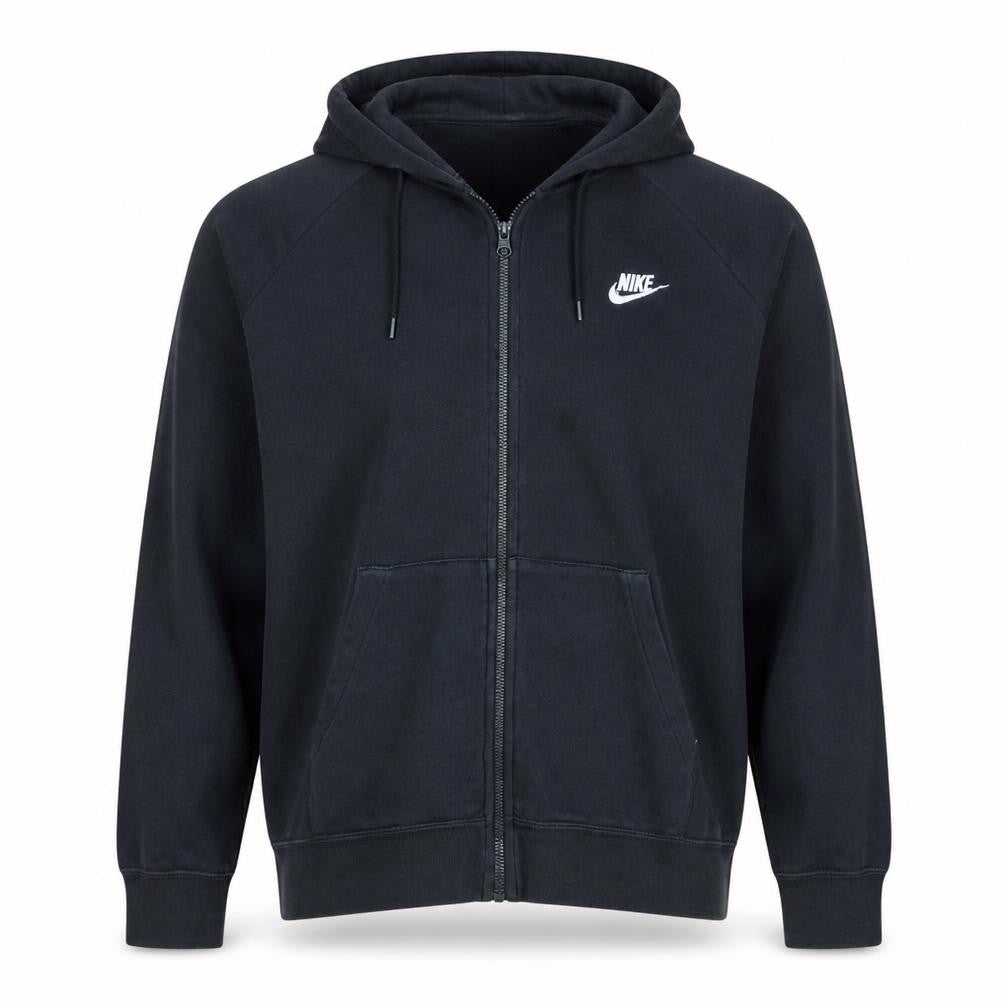 Nike Men's Black XL Full Zip Hoodie Fleece Sweatshirt