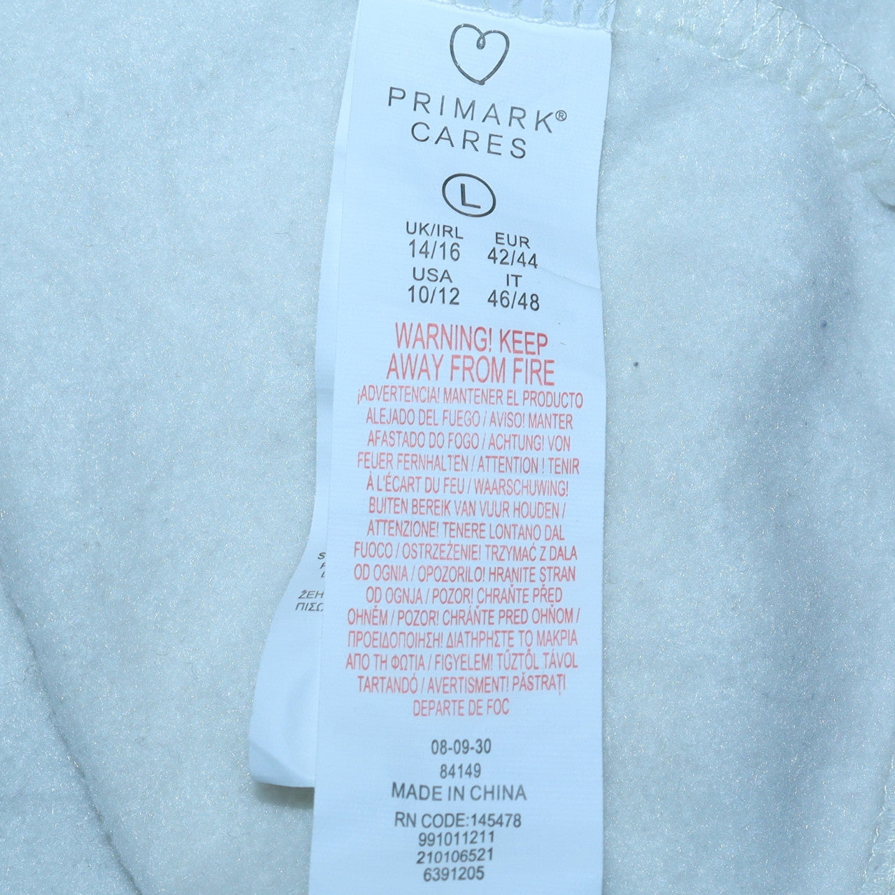 Disney Primark Women’s White Mickey Mouse Sweatshirt Size L 14/16