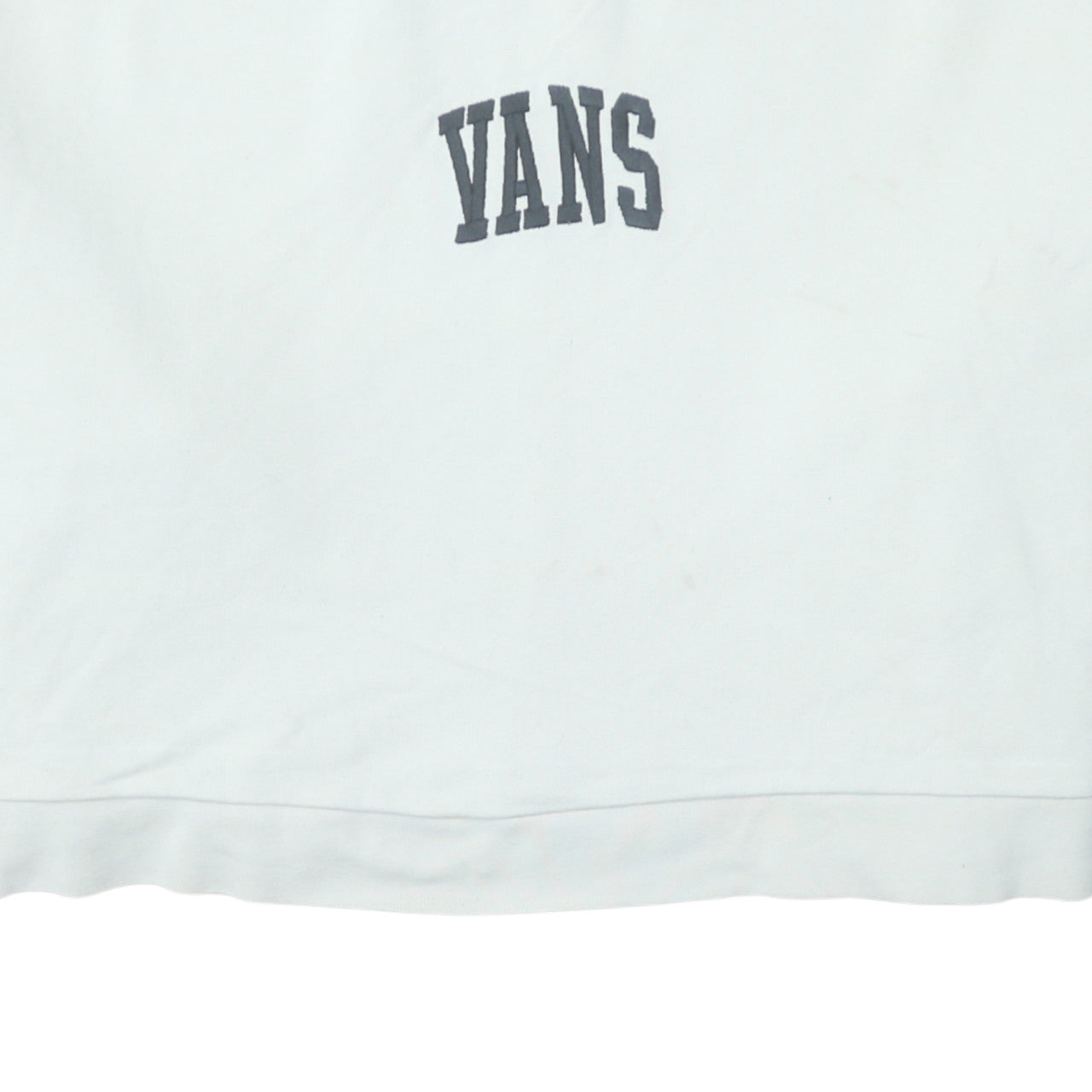 Vans Womens White Medium Pullover Sweatshirt Cotton Logo Casual