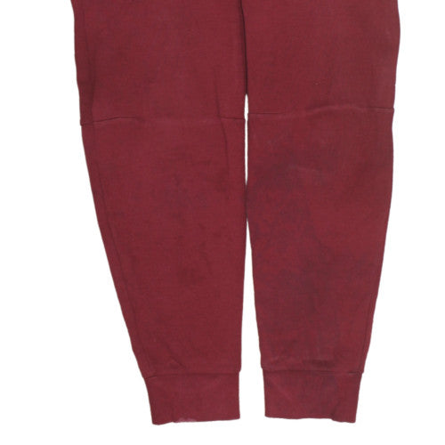 Nike Men's Red Jogger Sweatpants M Drawstring Fleece Lined