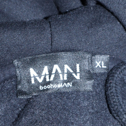 boohooMAN Men's Black XL Pullover Hoodie with Dragon Graphic Print
