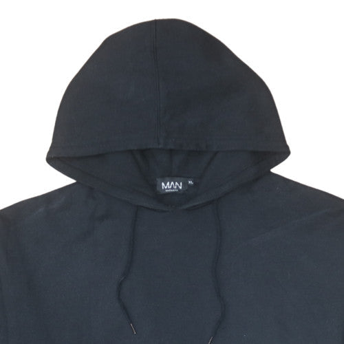 boohooMAN Men's Black XL Pullover Hoodie with Dragon Graphic Print