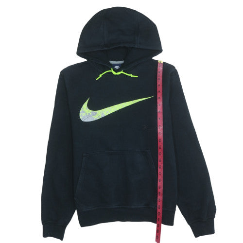 Nike Men's Black Pullover Hoodie M Fleece Sports Logo Sweatshirt