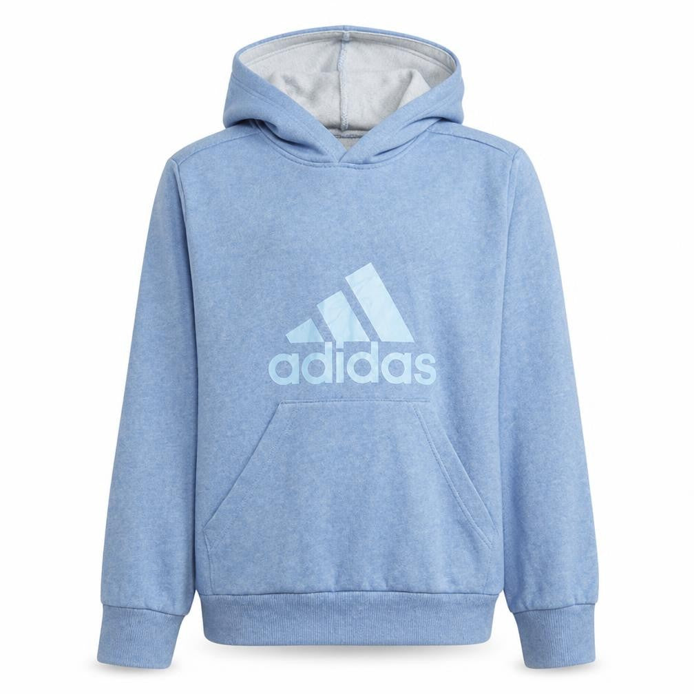 Adidas Boys Blue Pullover Hoodie 13-14 Years Regular Fit Logo Fleece