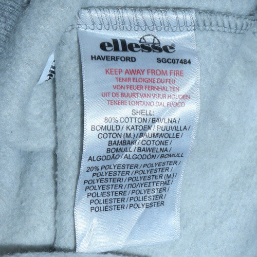 Ellesse Womens Grey Logo Sweatshirt UK 10 Pullover Cotton Blend