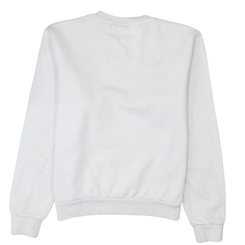 Fila Womens White Crew Neck Sweatshirt Size 12 Cotton Blend
