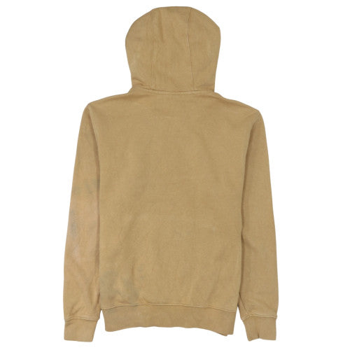 Nike Men Beige Pullover Hoodie Small Fleece Logo Sweatshirt