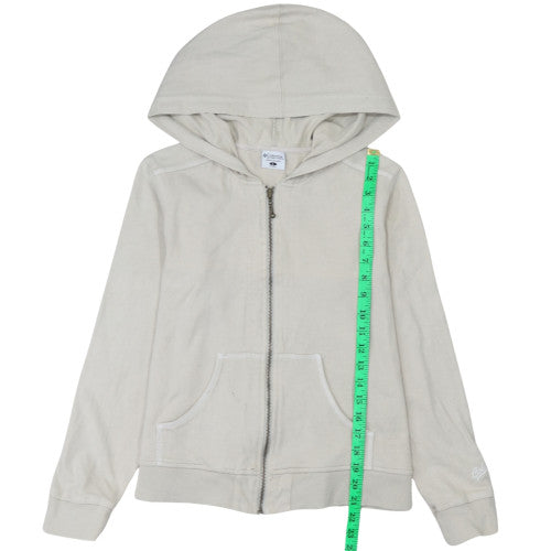 Columbia Women's Beige Full Zip Cotton Hoodie Size L
