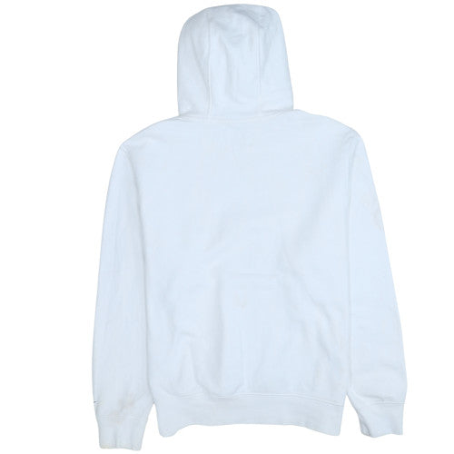 Nike Men's White Hoodie M Pullover Fleece Just Do It Logo Sweatshirt