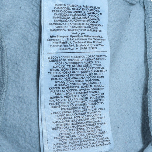 Nike Mens Grey XS Pullover Hoodie with Logo Graphic Print