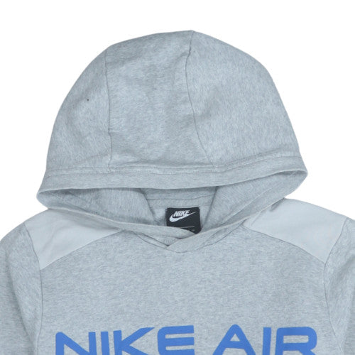 Nike Mens Grey XS Pullover Hoodie with Logo Graphic Print