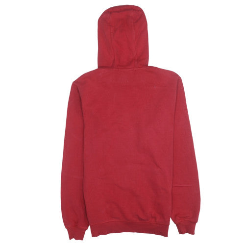 FILA Men's Red Pullover Hoodie Small Graphic Fleece Sweatshirt