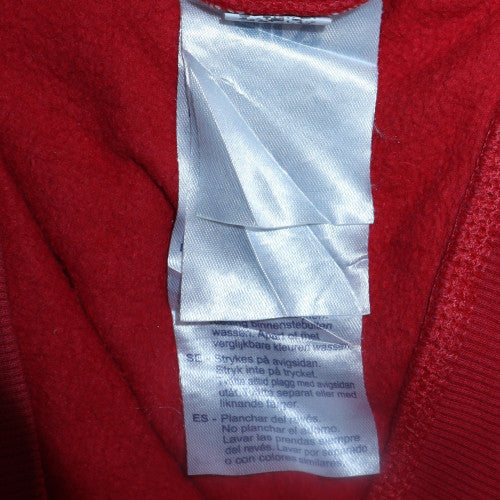 FILA Men's Red Pullover Hoodie Small Graphic Fleece Sweatshirt