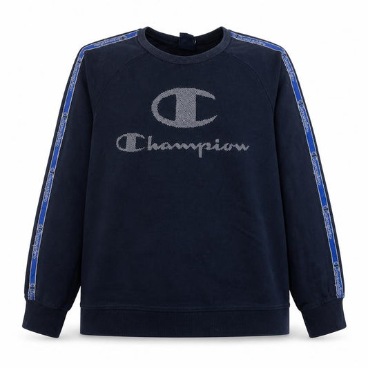 Champion Boys Blue Logo Pullover Sweatshirt 15-16 Years Fleece Crew Neck