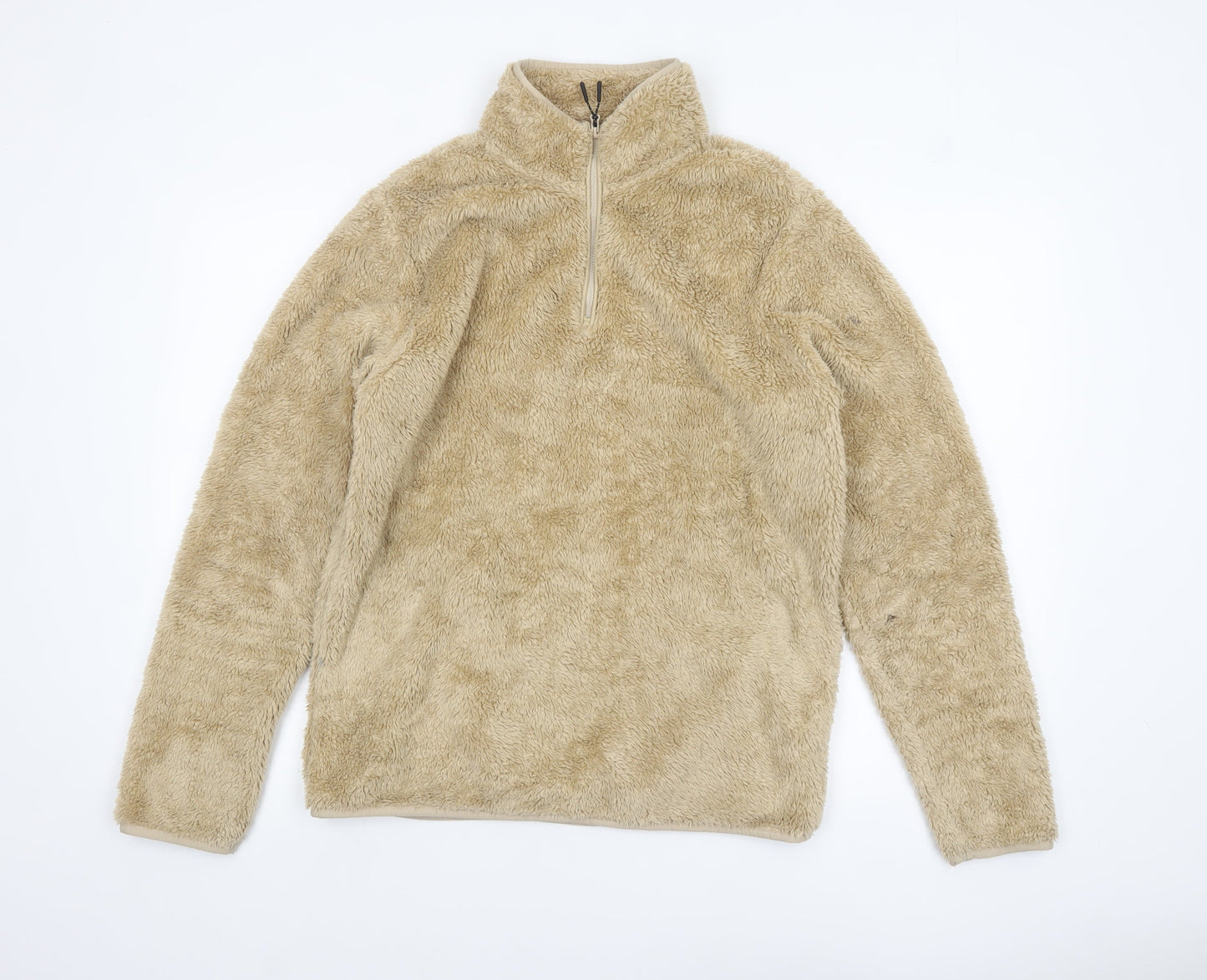 Mountain Warehouse Women's Beige Fleece 1/2 Zip Pullover Sweatshirt Size S